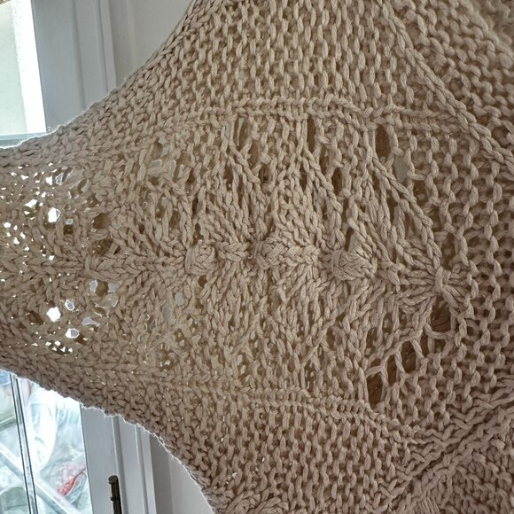 Boho Knit Sweater Top Crochet - Picture 4 of 5